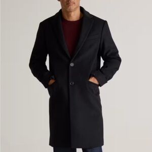 Quince Men's Black Trench Coat
